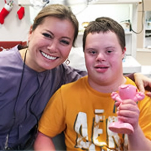 Pediatric Dentist Grosse Pointe Woods MI Dawn Yuen Harvey With Special Needs Patient HP Pediatric Dentist Dawn Yuen Harvey With Special Needs Patient